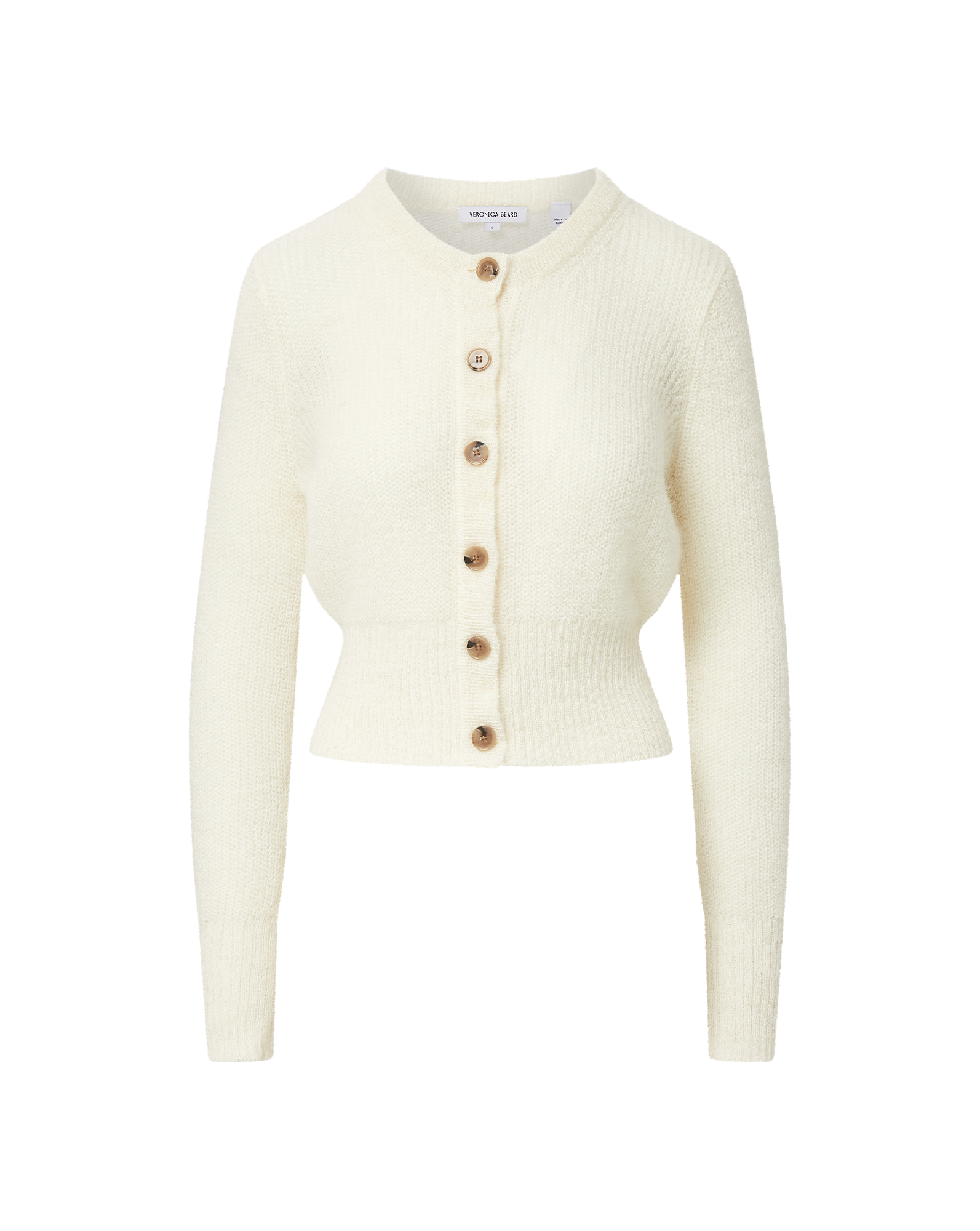 Gilmour Mohair Cardigan in Dove White | Veronica Beard