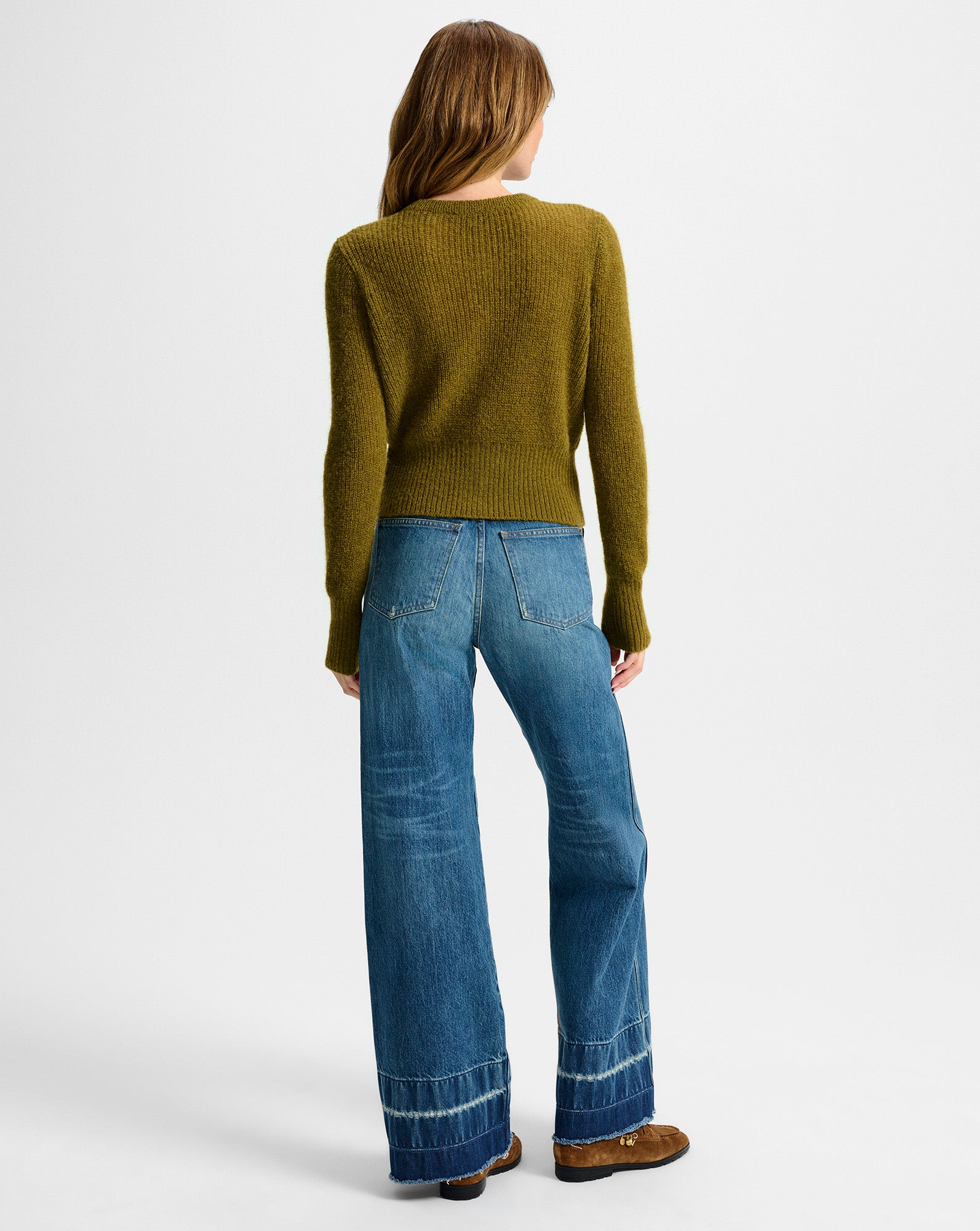 Veronica Beard Gilmour Mohair Cardigan - Moss