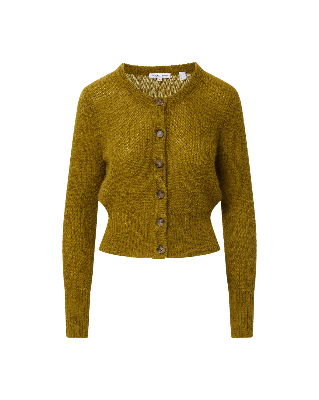 Veronica Beard Gilmour Mohair Cardigan Moss