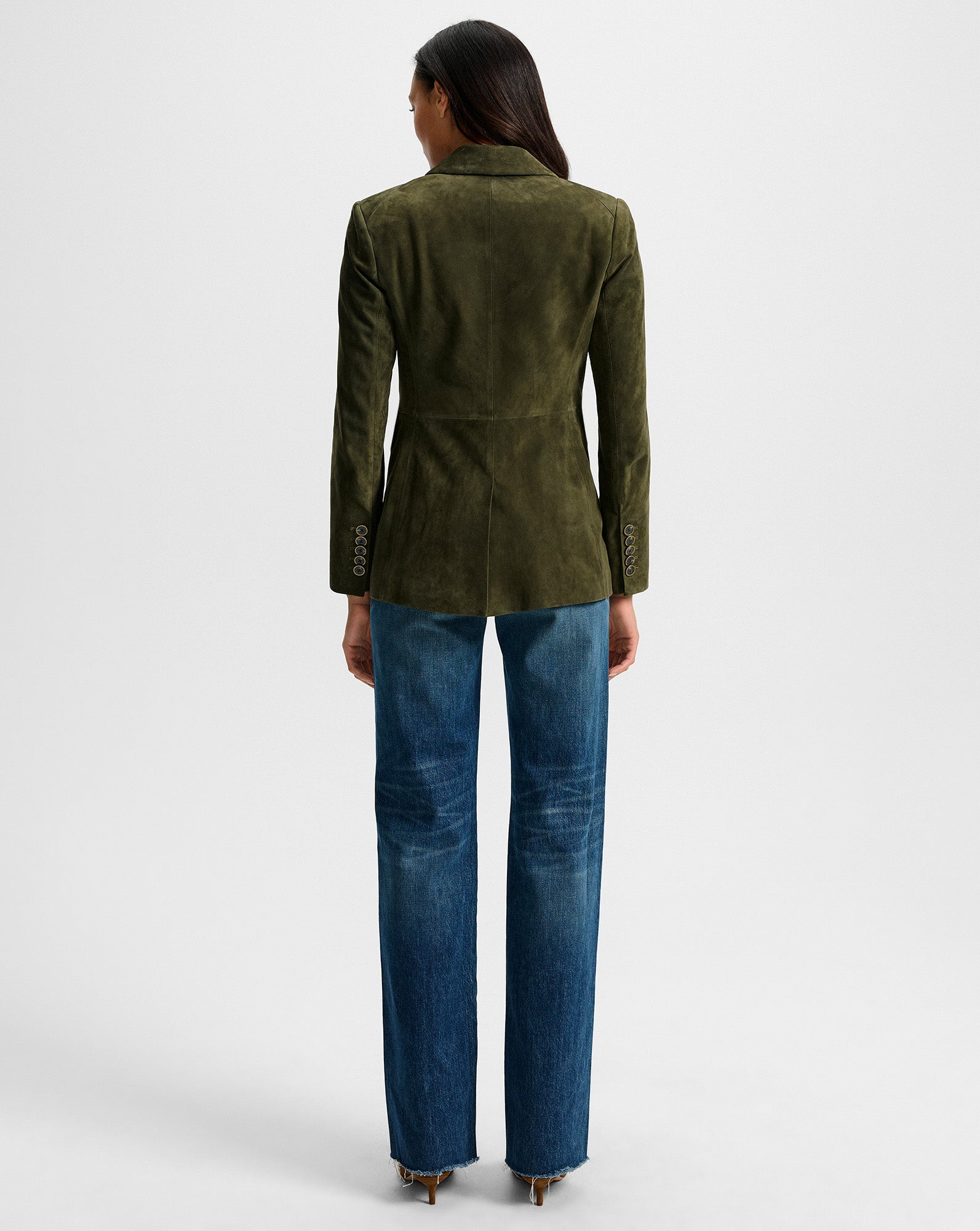 Veronica Beard Duane Suede Dickey Jacket - Cypress