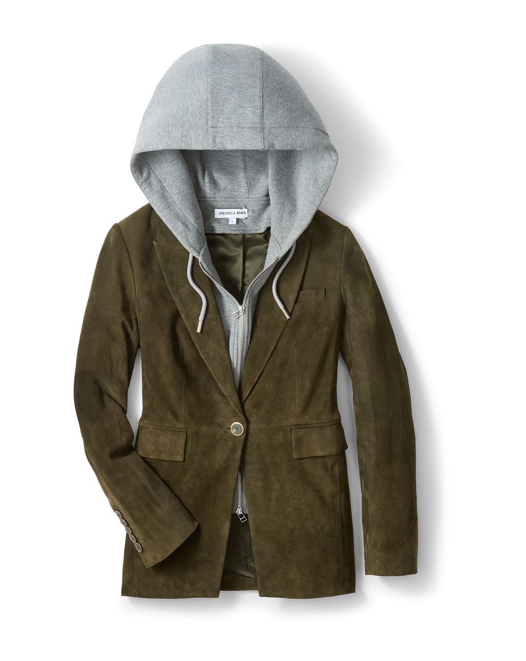 Veronica Beard Duane Suede Dickey Jacket - Cypress