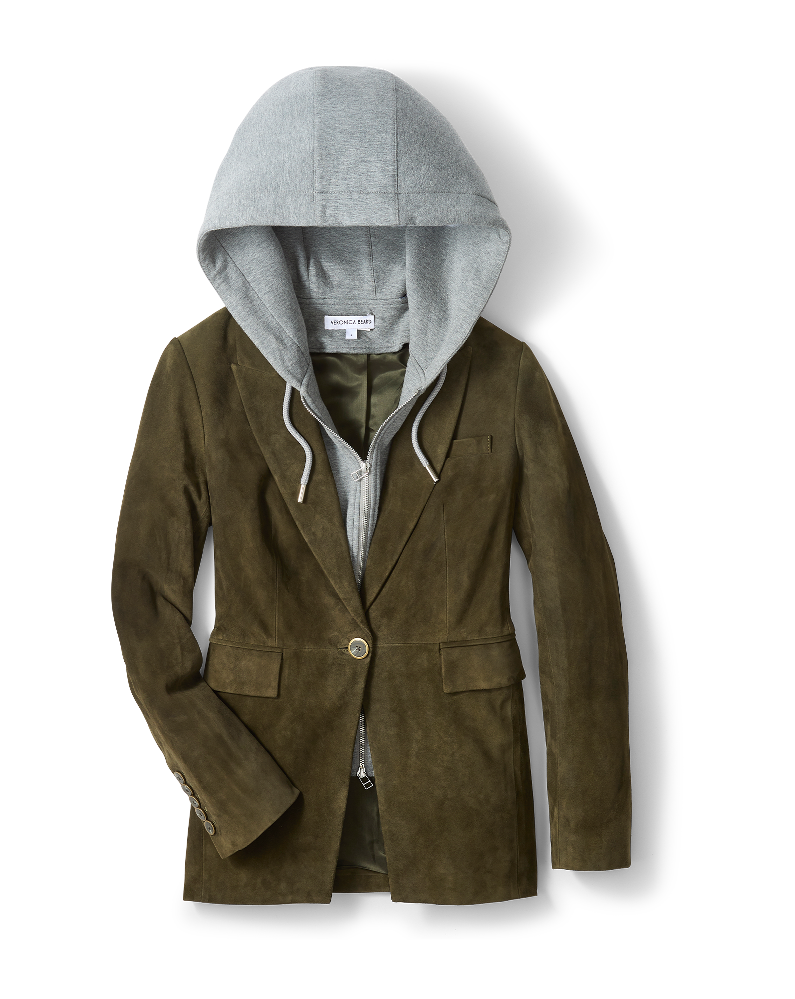 Veronica Beard Duane Suede Dickey Jacket - Cypress