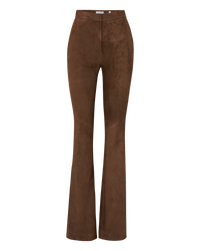 Veronica Beard Gracie Suede Flare Pant - Mocha