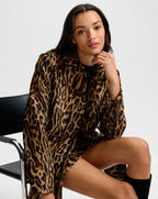 Veronica Beard Shelley Calf Hair Dickey Coat - Camel Multi