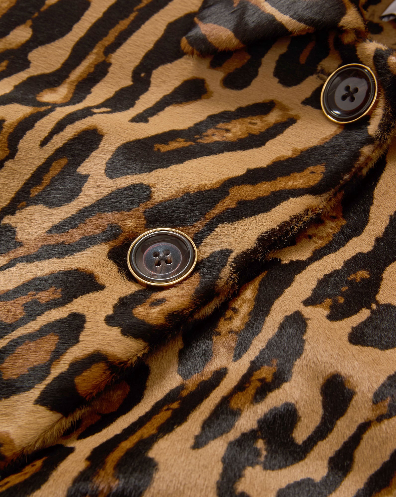 Shelley Calf Hair Dickey Coat in Leopard Camel Multi | Veronica Beard
