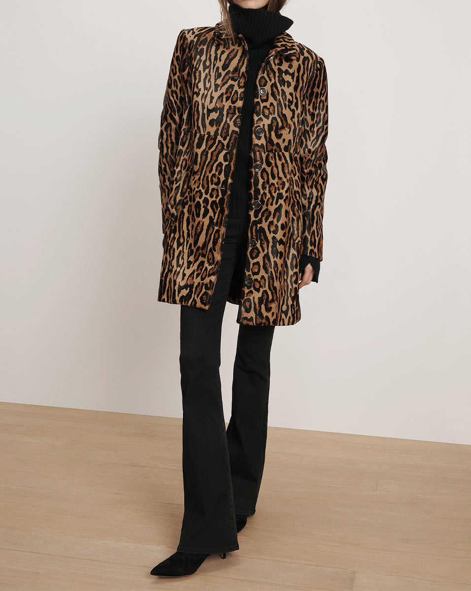 専用　　✨高級コート✨リサコンテ　レオパード柄レザーフーデットコート　イタリア 2509LT8670368_CAMEL_MULTI_FQ_3