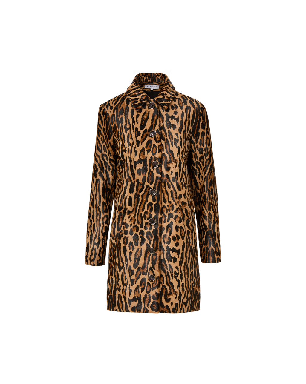 Veronica Beard Shelley Calf Hair Dickey Coat - Camel Multi