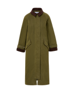 Veronica Beard Dietz Wax-Coated Field Coat Army