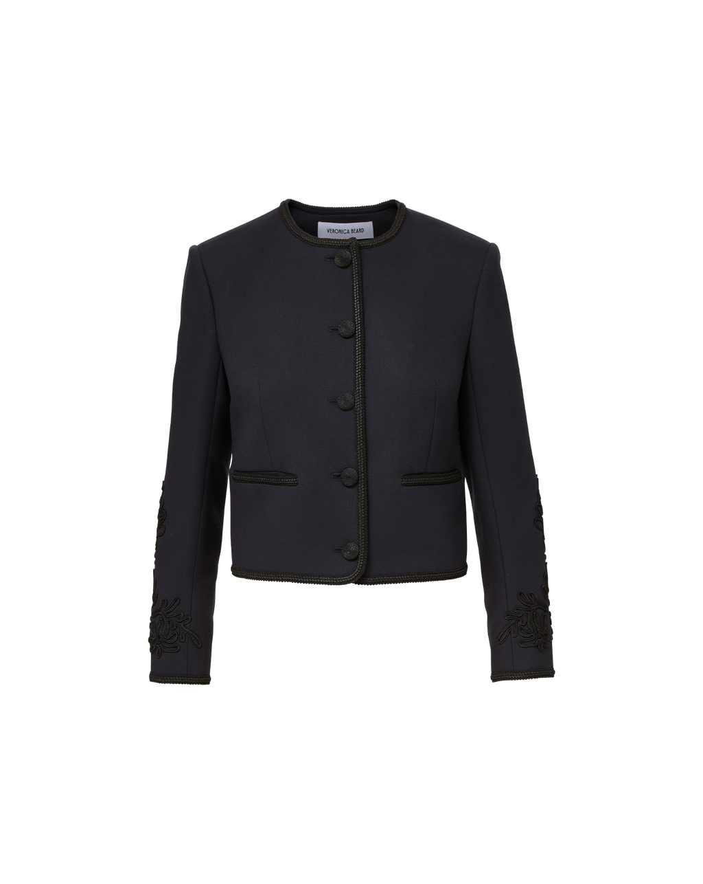 Veronica Beard Latrell Embroidered Jacket - Navy