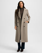 Veronica Beard Seth Wool-Cashmere Dickey Coat - Taupe Melange