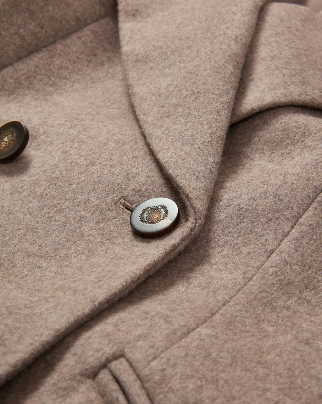 Veronica Beard Seth Wool-Cashmere Dickey Coat - Taupe Melange