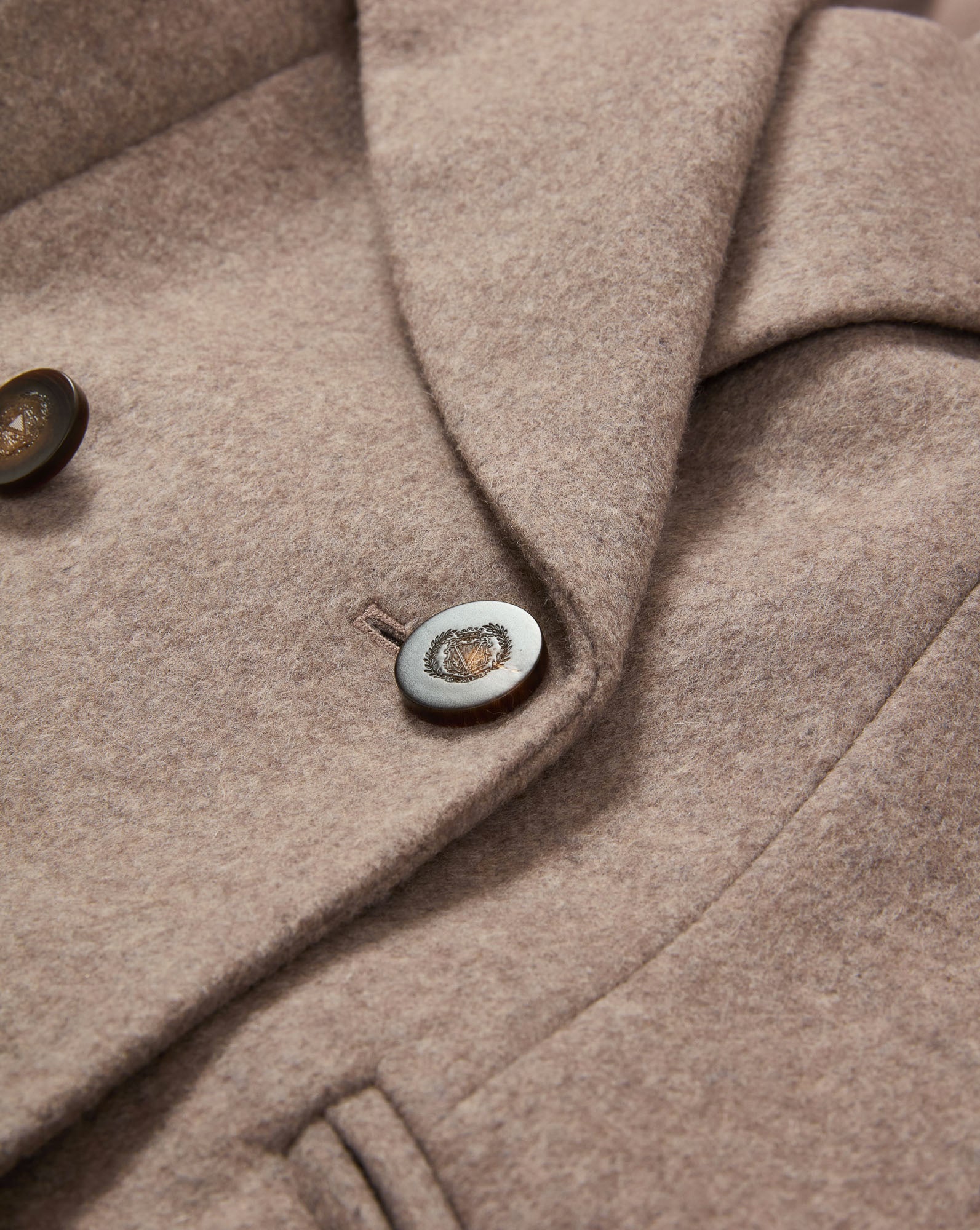 Veronica Beard Seth Wool-Cashmere Dickey Coat - Taupe Melange