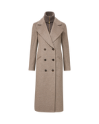 Veronica Beard Seth Wool-Cashmere Dickey Coat - Taupe Melange