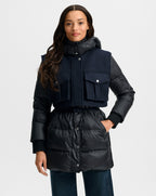Veronica Beard Jarvis Layered Puffer Coat - Black