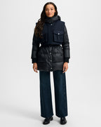 Veronica Beard Jarvis Layered Puffer Coat - Black