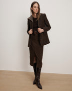 Veronica Beard Elsy Leather-Buckle Belt - Chestnut