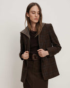 Veronica Beard Maci Plaid Dickey Jacket - Brown Multi