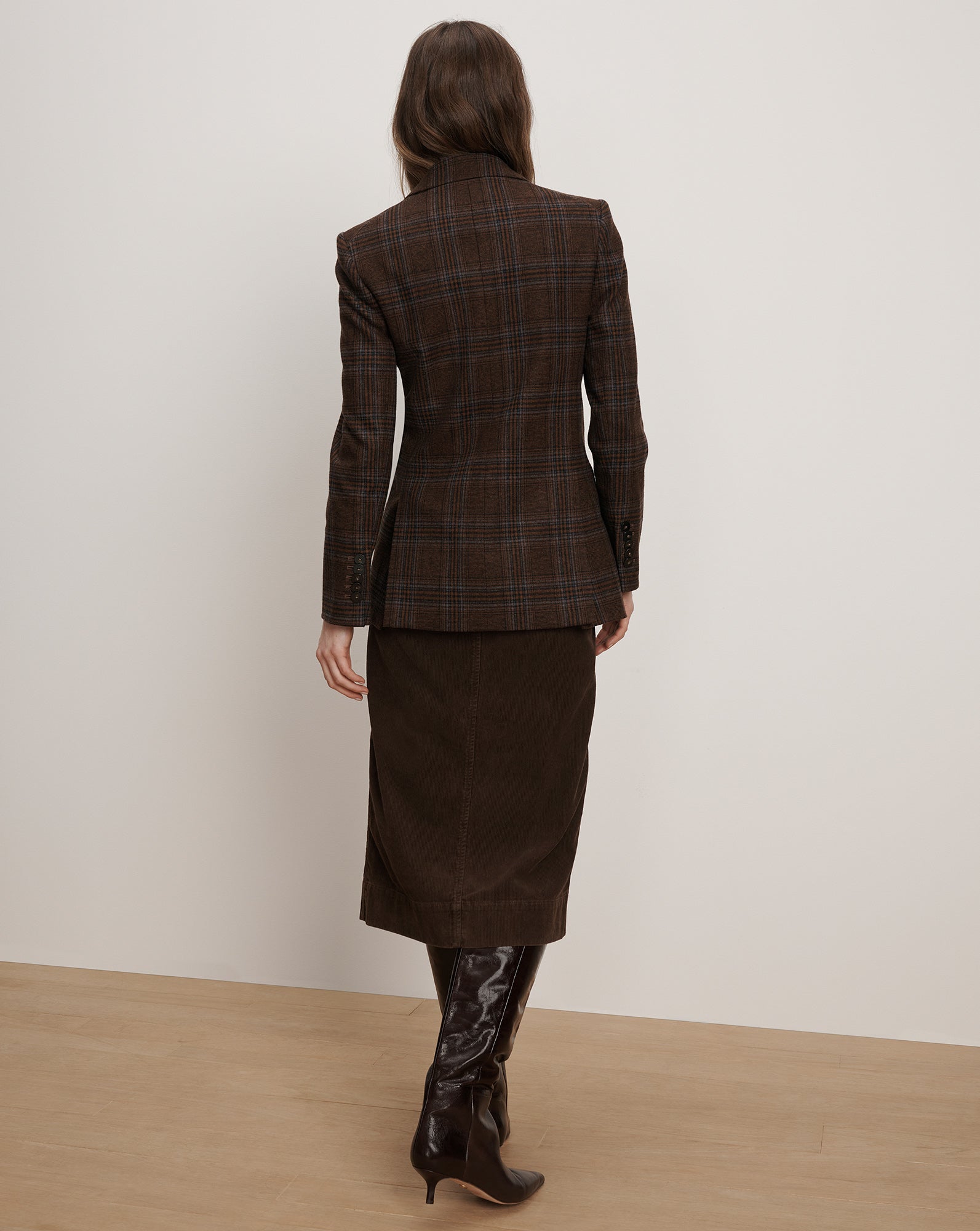 Veronica Beard Maci Plaid Dickey Jacket - Brown Multi