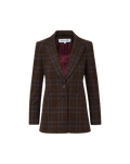 Veronica Beard Maci Plaid Dickey Jacket - Brown Multi