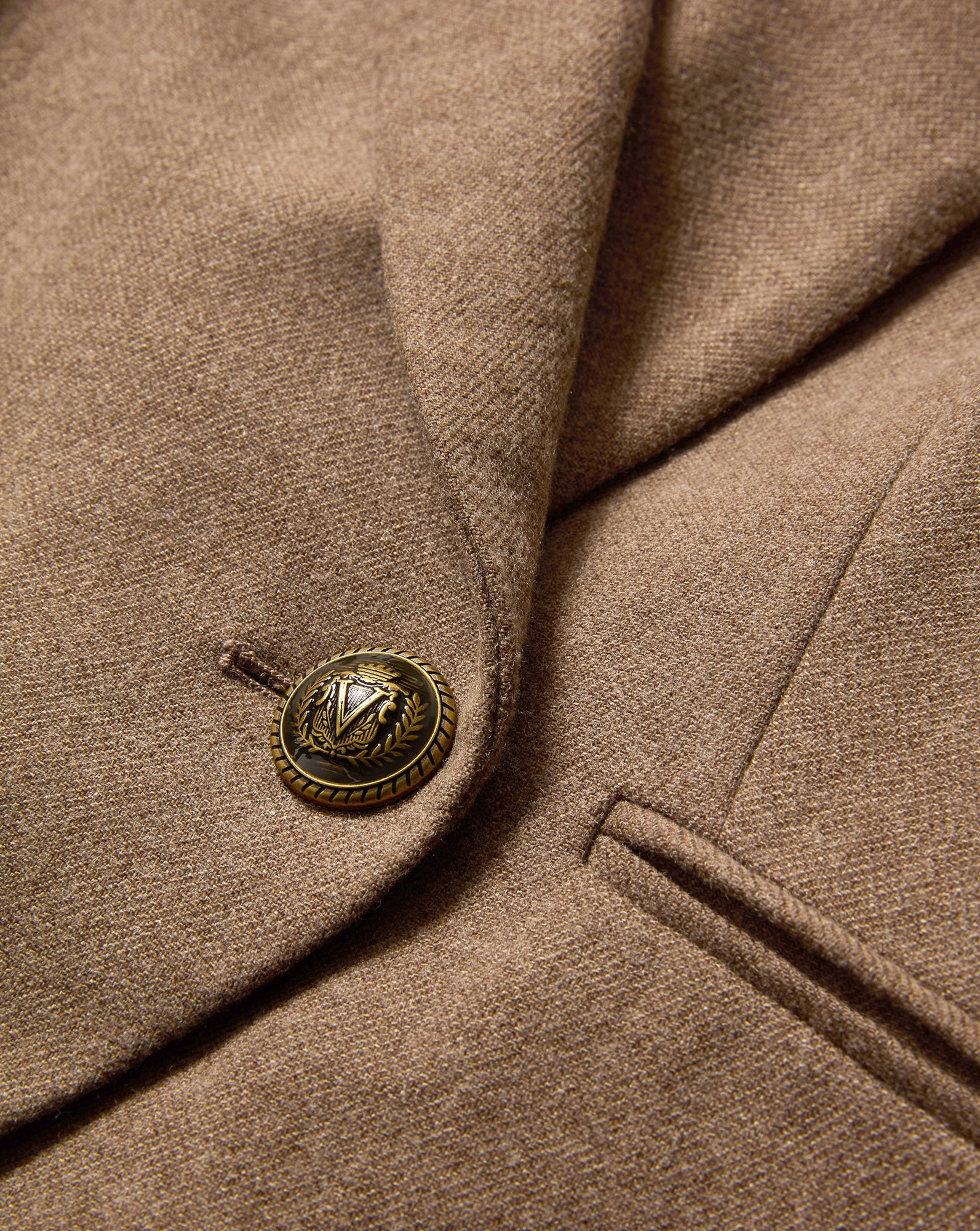 Rickie Cropped Dickey Jacket in Lichen Beige Melange | Veronica Beard