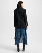 Veronica Beard Rhys Wool Dickey Jacket - Black