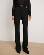 Veronica Beard Gracie Belted Flare Pant - Black