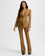 Veronica Beard Gracie Belted Flare Pant - Dark Acorn