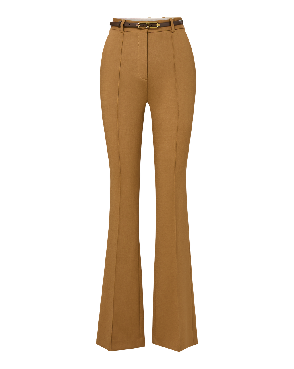 Veronica Beard Gracie Belted Flare Pant - Dark Acorn