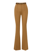 Veronica Beard Gracie Belted Flare Pant - Dark Acorn
