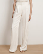 Veronica Beard Robinne Wide-Leg Pant - Dove White