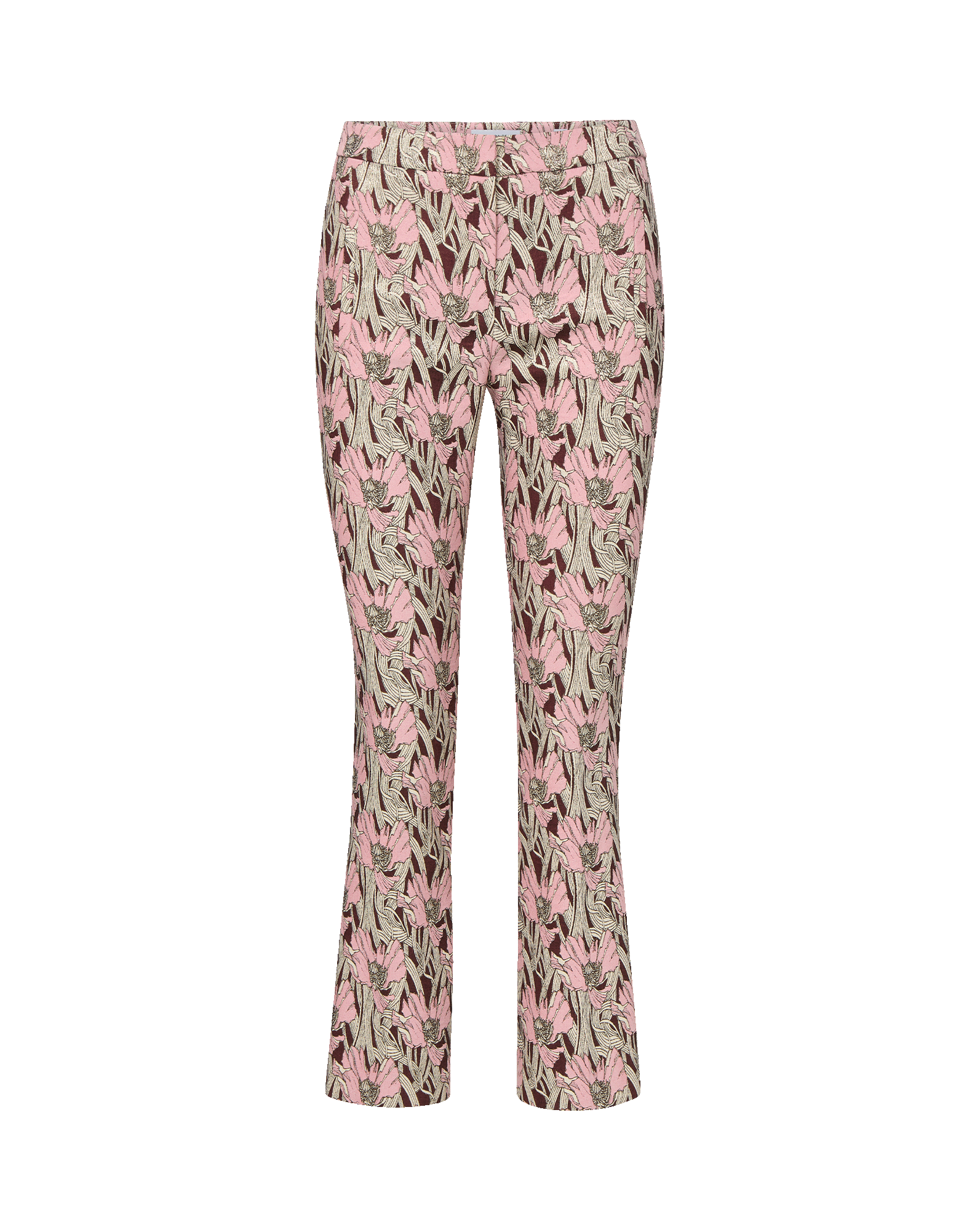 Arte Kick-Flare Pant in Raisin Multi Burgundy & Pink Floral