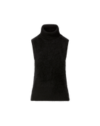 Veronica Beard Mazzy Brushed Cashmere Sleeveless Sweater Black