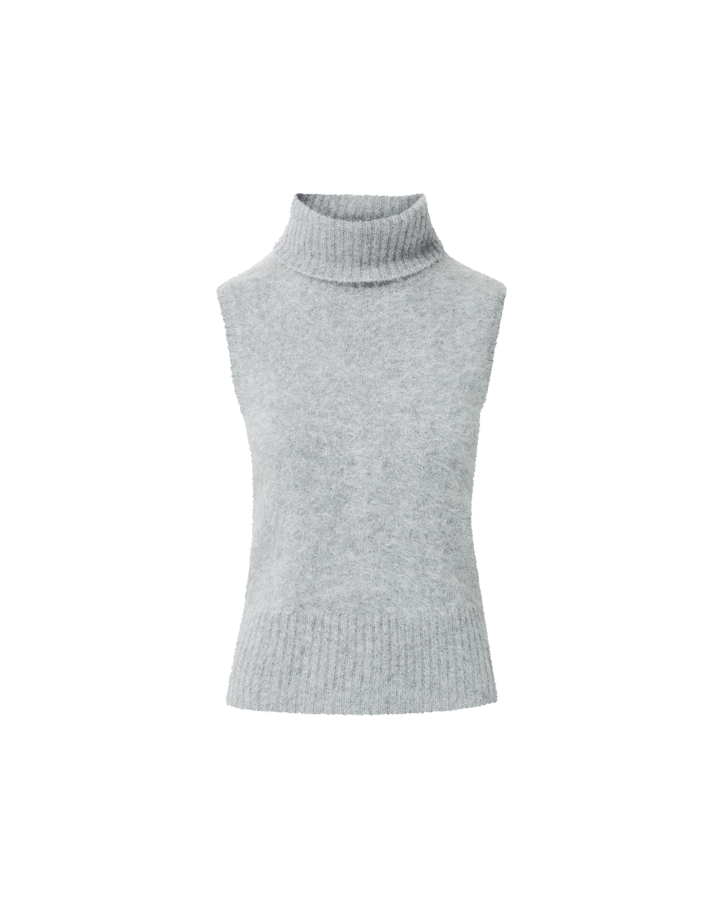 Veronica Beard Mazzy Brushed Cashmere Sleeveless Sweater Heather Grey