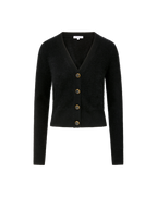Veronica Beard Solene Brushed Cashmere Cardigan - Black
