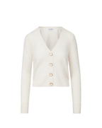 Veronica Beard Solene Brushed Cashmere Cardigan Ivory