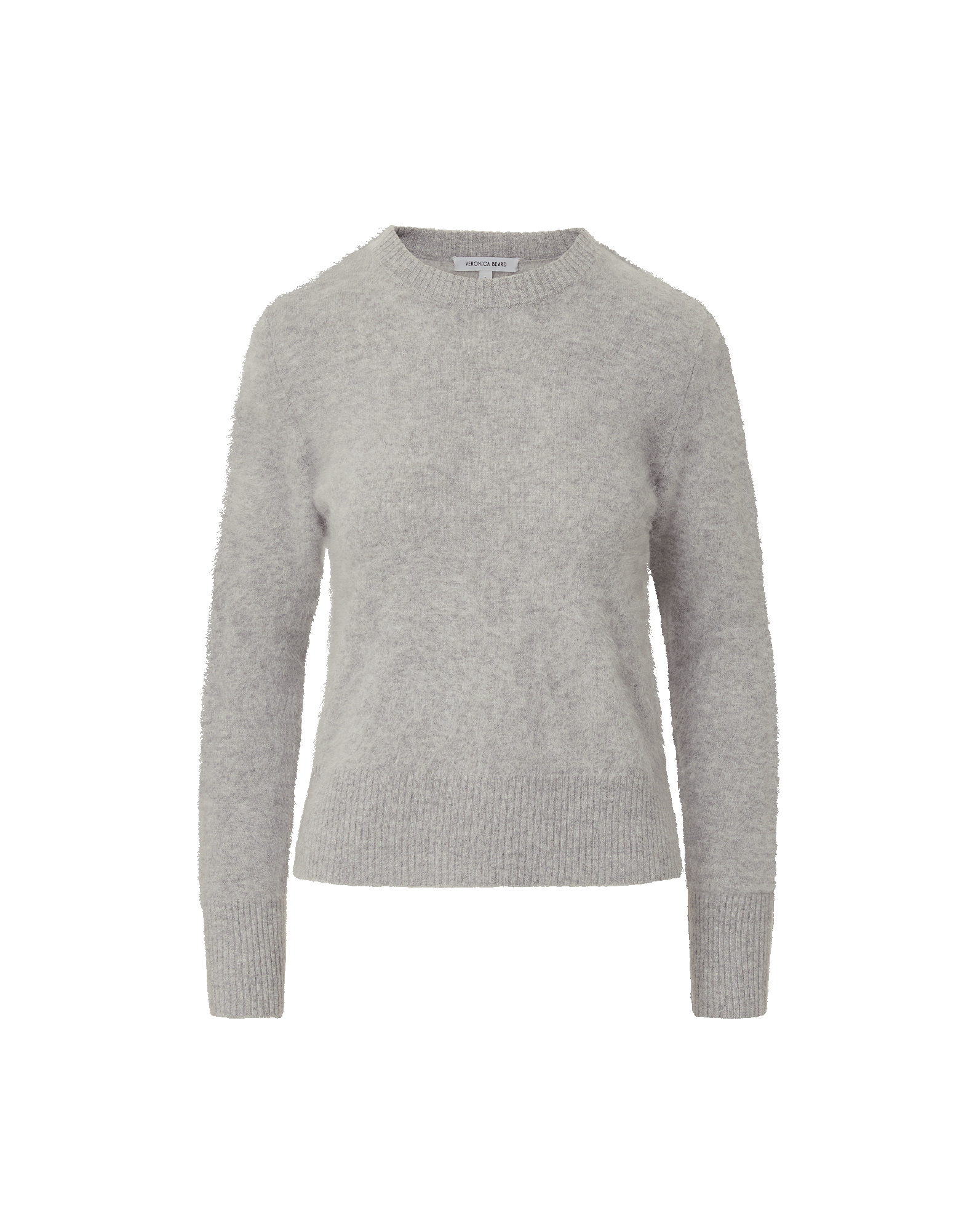 Veronica Beard Pippen Brushed Cashmere Pullover Heather Grey