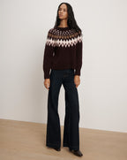Veronica Beard Anne Fair Isle Sweater - Raisin Multi