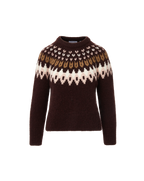 Veronica Beard Anne Fair Isle Sweater Raisin Multi