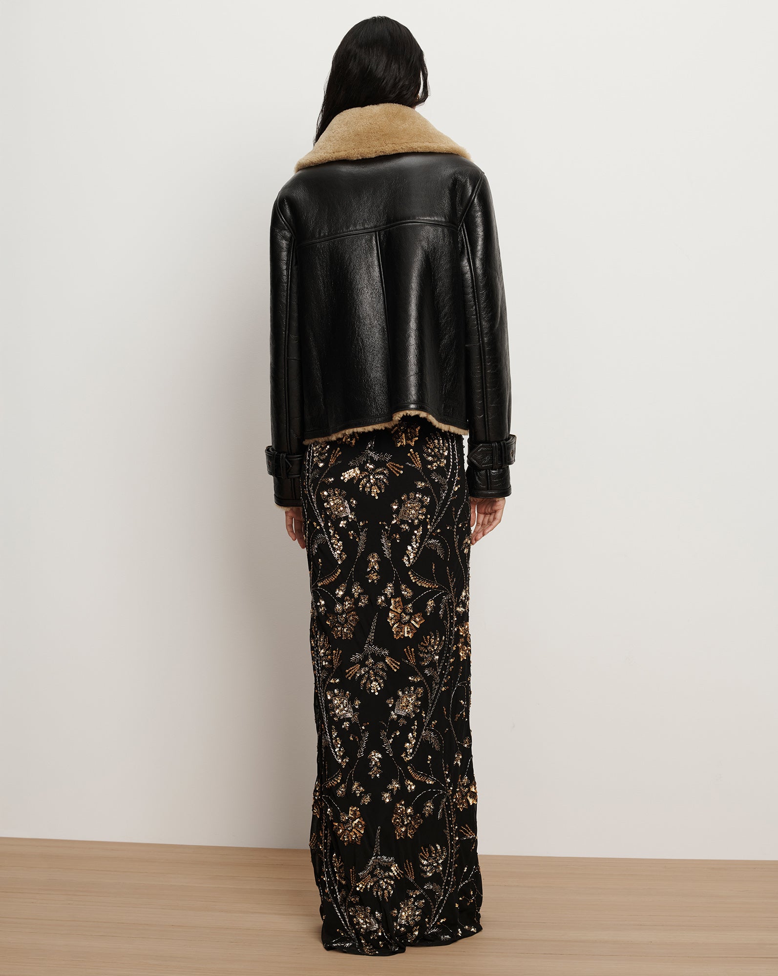 Veronica Beard Danika Shearling Jacket - Shiny Black
