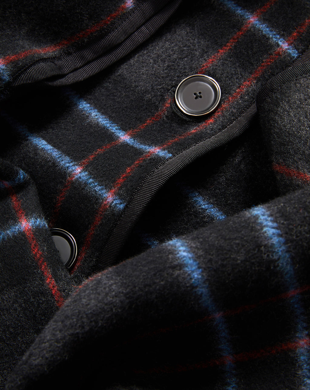 Veronica Beard Martine Dickey Scarf Coat - Black Multi
