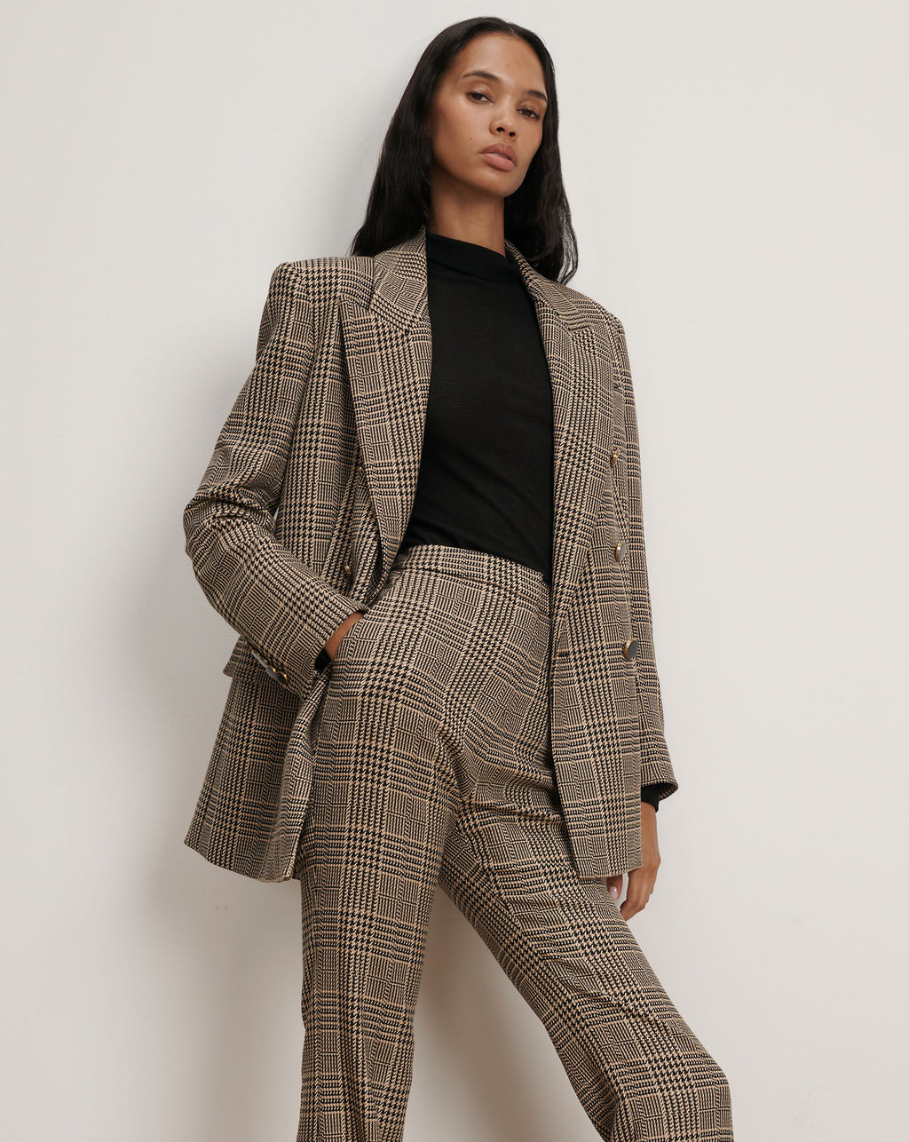 Veronica Beard Rhys Houndstooth Dickey Jacket - Black Multi