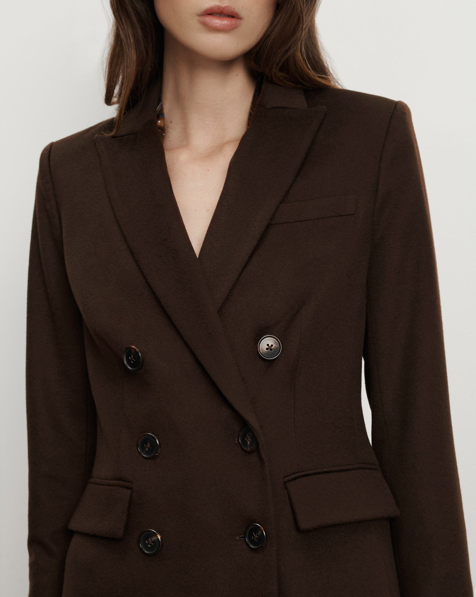 Veronica Beard Ellette Cashmere Dickey Jacket - Dark Chocolate