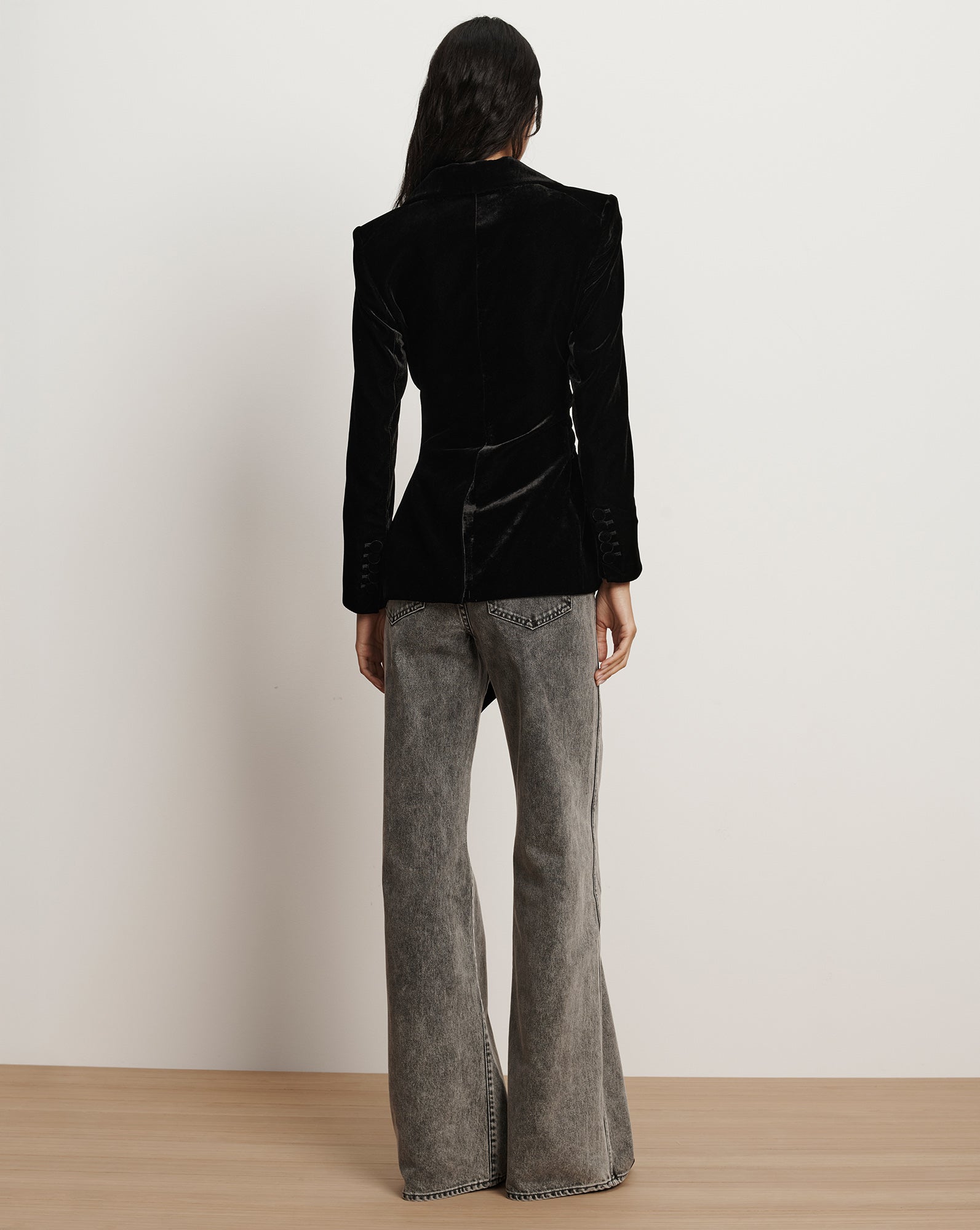 Issel Velvet Blazer in Black | Veronica Beard