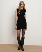 Veronica Beard Svetlana Velvet Mini Dress - Black