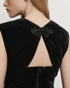 Veronica Beard Svetlana Velvet Mini Dress - Black