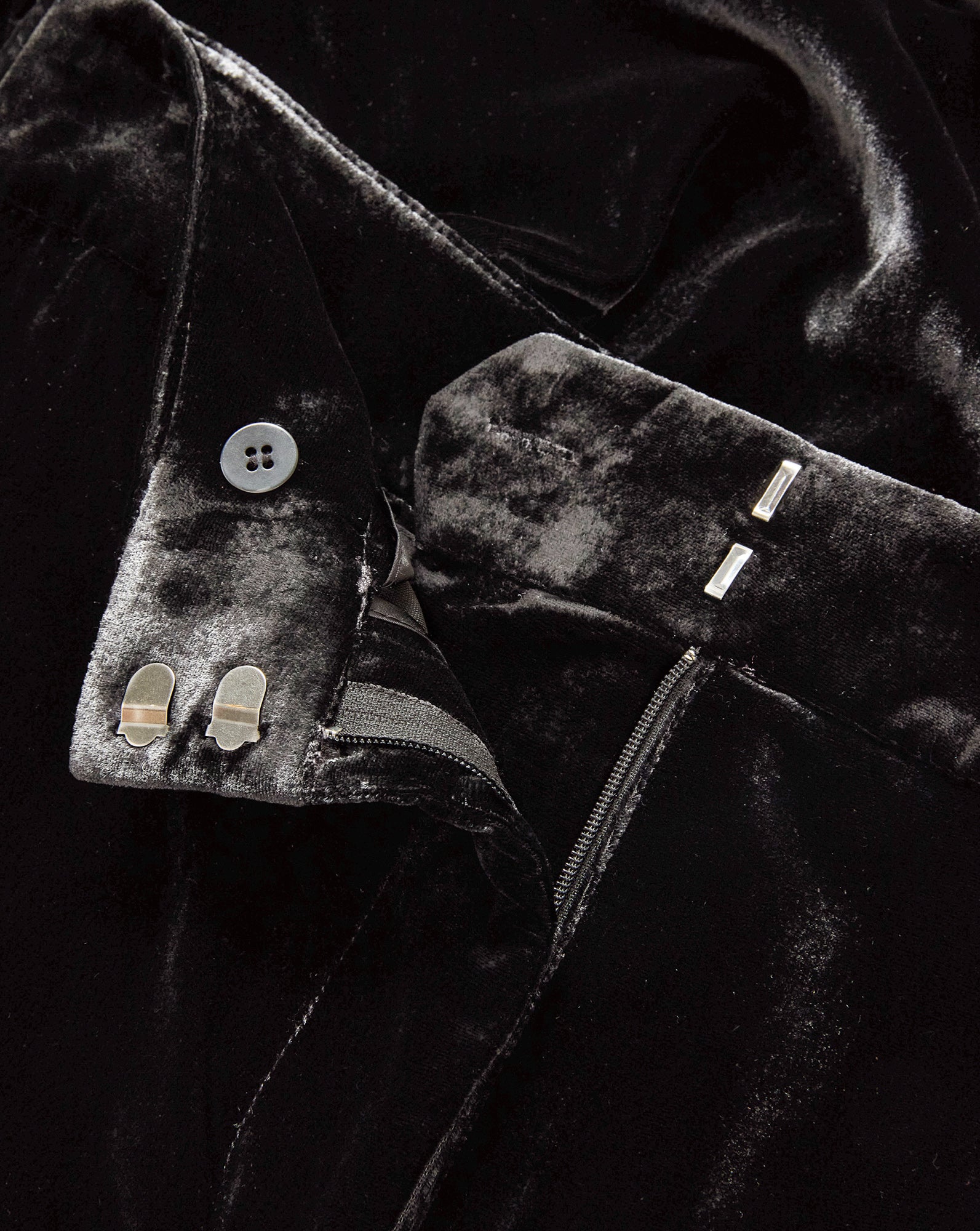 Alex Velvet Wide-Leg Pant in Black | Veronica Beard