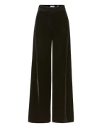 Veronica Beard Alex Velvet Wide-Leg Pant - Black