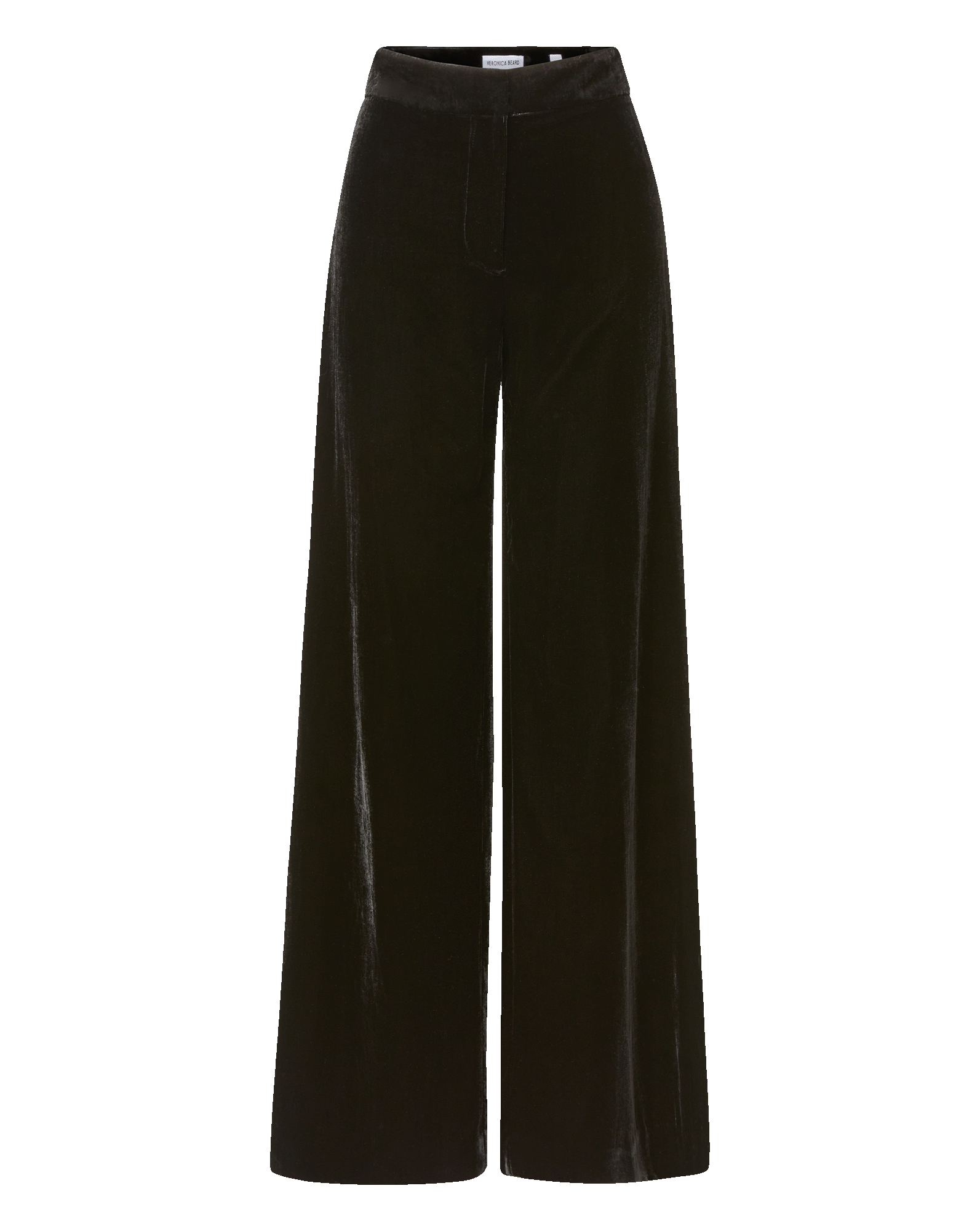 Veronica Beard Alex Velvet Wide-Leg Pant - Black