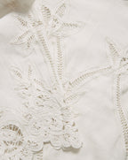 Veronica Beard Amberg Lace Mini Dress - Dove White