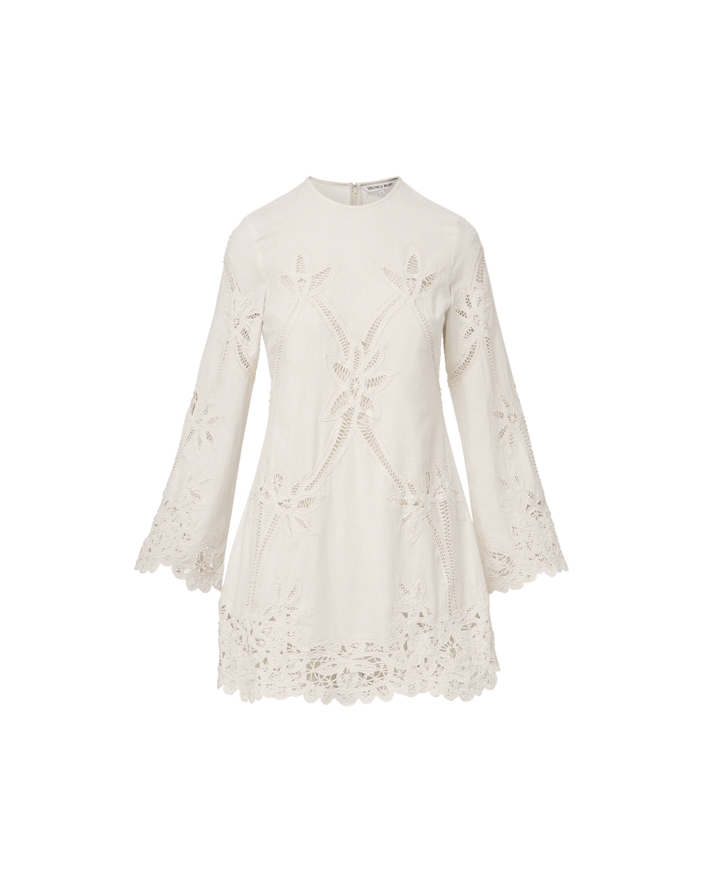 Veronica Beard Amberg Lace Mini Dress - Dove White